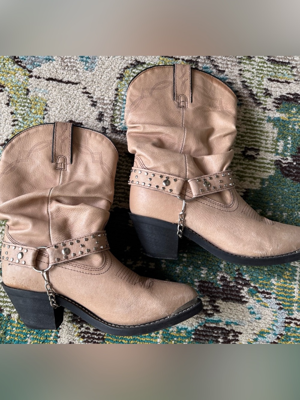 Shyanne Taupe Scrunch Cowboy Boots